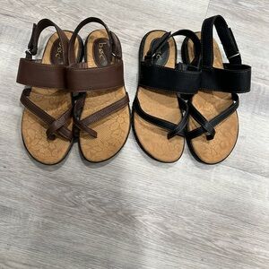 boc 2pairs of Brown and Black Sandals
